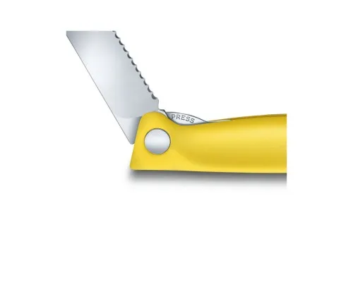 Кухонний ніж Victorinox SwissClassic Foldable Paring 11 см Serrated Yellow (6.7836.F8B)