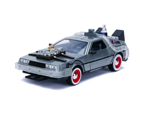 Машина Jada металева Назад у майбутнє 3 Машина часу (1989) зі світловим ефектом 1:24 (253255027)