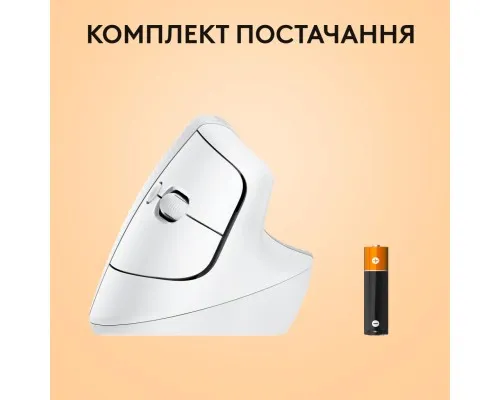 Мышка Logitech Lift for Mac Vertical Ergonomic Mouse Off White (910-006477)