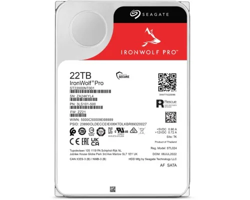 Жорсткий диск 3.5 22TB Seagate (ST22000NT001)