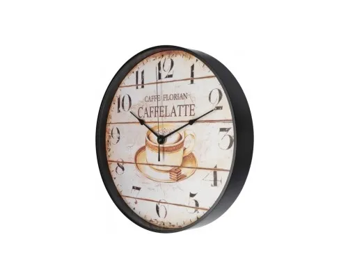Настенные часы Optima Caffelatte пластиковый, белый (O52109)