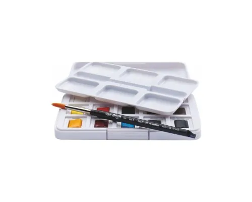 Акварельные краски Royal Talens Van Gogh Pocket box 12 кювет + кисточка, пластик (8712079341107)