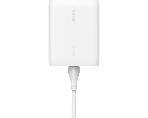 Зарядний пристрій Belkin 4хUSB-С GAN PD PPS 200W white (WCH015VFWH)