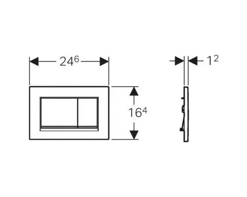Панель змиву Geberit Sigma 30 хром мат (115.883.JQ.1)