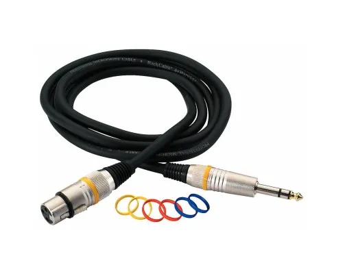 Мікрофонний кабель RockCable Microphone Cable - XLR (f) / TRS Jack 3m (RCL 30383 D6 F BA)