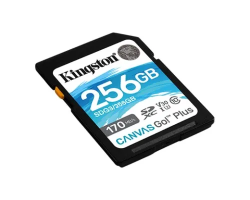 Карта памяти Kingston 256GB SDXC class 10 UHS-I U3 Canvas Go Plus (SDG3/256GB)