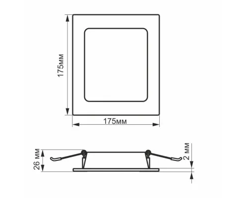 Світильник Videx LED 16W 5000K 220V (VL-DLBS-165)