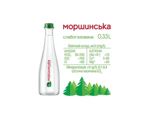 Минеральная вода Моршинська Премиум 0.33 сл/газ ст.