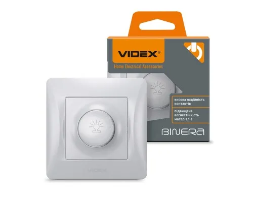 Светорегулятор Videx BINERA 600Вт сереб (VF-BNDM600-SS)