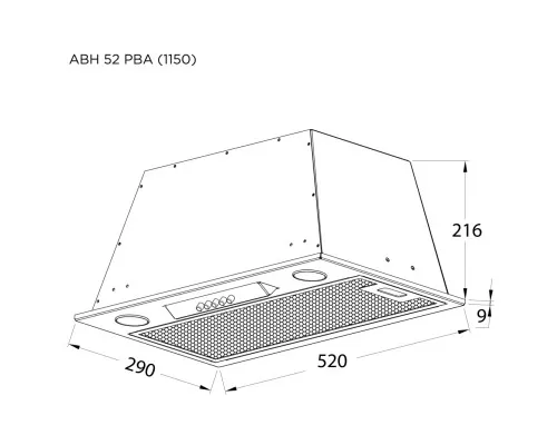 Витяжка кухонна Pyramida ABH 52 PBA (1150) IX