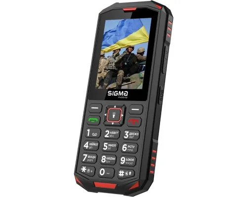 Мобільний телефон Sigma X-treme PA68 Black Red (4827798466520)