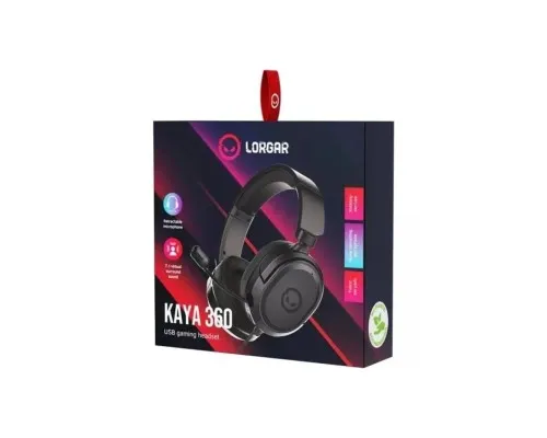 Наушники Lorgar Kaya 360 USB Black (LRG-GHS360)