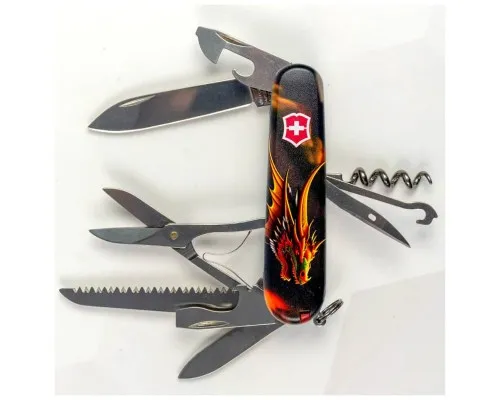 Ніж Victorinox Huntsman Zodiac 91 мм Фантастичний дракон (1.3713.3_Z3210p)
