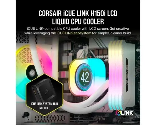 Система водяного охлаждения Corsair iCUE Link H150i LCD RGB (CW-9061010-WW)