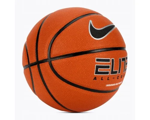 М'яч баскетбольний Nike Elite All Court 8P 2.0 Deflated помаранчевий, чорний, сріблястий Уні 6 N.100.4088.855.06 (887791395702)
