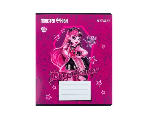 Зошит Kite Monster High 12 аркушів, лінія (MH24-234)