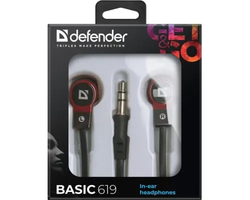 Навушники Defender Basic 619 Black-Red (63619)