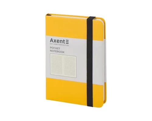 Книга записна Axent Partner 95х140 мм в клітку 96 аркушів Жовта (8301-08-A)