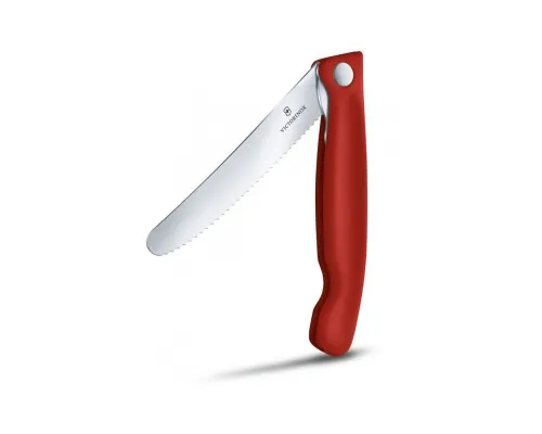 Кухонный нож Victorinox SwissClassic Foldable Paring 11 см Serrated Red (6.7831.FB)