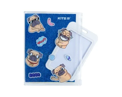 Блокнот Kite силиконовая обложка, 80 л., Blue dogs (K22-462-4)