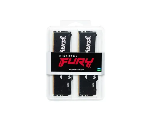 Модуль памяті для компютера DDR5 64GB (2x32GB) 5600 MHz FURY Beast RGB Kingston Fury (ex.HyperX) (KF556C40BBAK2-64)