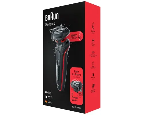 Электробритва Braun Series 5 51-R1000s BLACK / RED