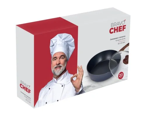 Сковорода Bravo Chef Глибока з кришкою 20 см (BC-1101-20/L)
