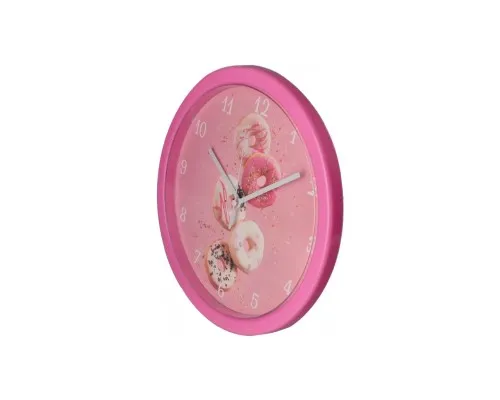 Настенные часы Optima Donut пластиковый, розовый (O52103)