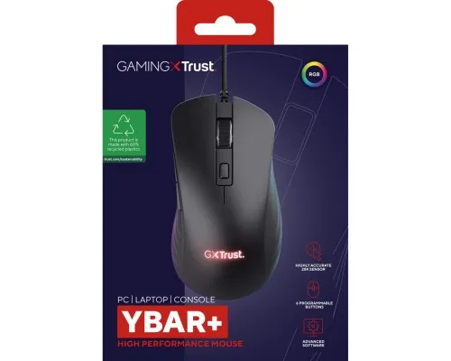 Мышка Trust GXT924 Ybar+ USB Black (24890)
