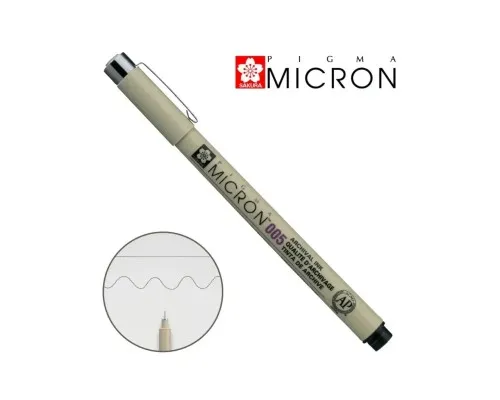 Лайнер Sakura Pigma Micron (0.05) 0,2мм Черный (084511318410)