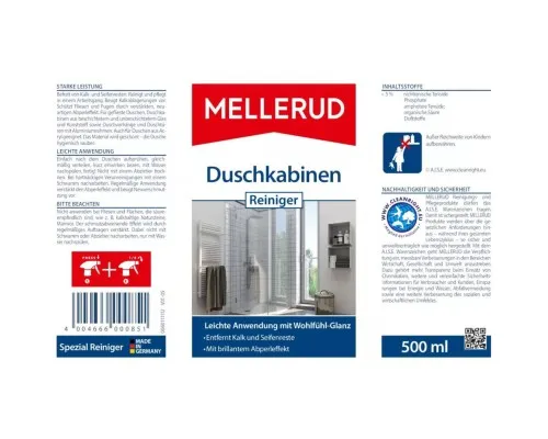 Спрей для чищення ванн Mellerud Для догляду за душовими кабінами 500 мл (4004666000851)