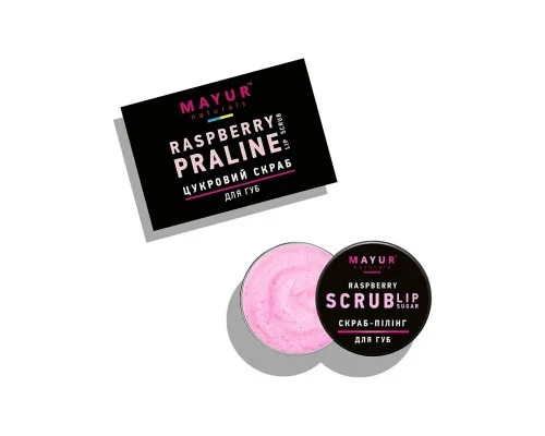 Скраб для губ Mayur Raspberry Lip Sugar Scrub Малинове праліне 15 г (4820230953237)