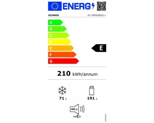 Холодильник HEINNER COMBINA FRIGORIFICA HEINNER HC-HM262BKE++ (HC-HM262BKE++)