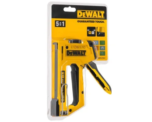 Степлер строительный DeWALT "MULTI TACKER 5 в 1" скобы тип "A, G, H" 6-14мм, гвозди "J" 12, 15 мм. (DWHT0-TR510)