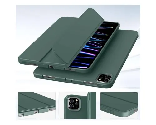 Чохол до планшета BeCover Tri Fold Soft TPU Silicone Apple iPad Pro 11" M4 2024 Dark Green (711746)