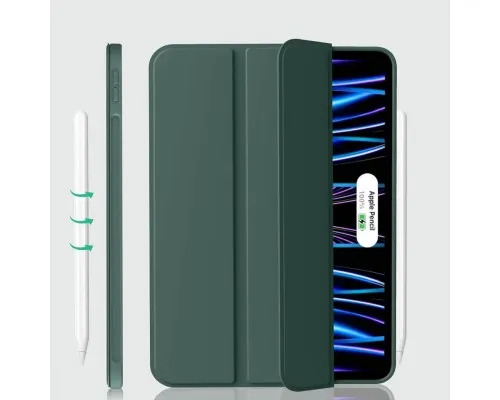 Чохол до планшета BeCover Tri Fold Soft TPU Silicone Apple iPad Pro 11" M4 2024 Dark Green (711746)