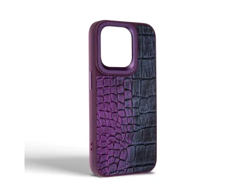 Чохол до мобільного телефона Harder Glamorous Croco Apple iPhone 14 Pro Dark Purple (ARM76771)