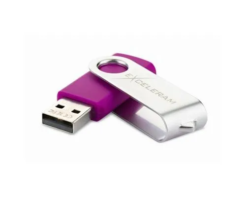 USB флеш накопичувач eXceleram 32GB P1 Series Silver/Purple USB 2.0 (EXP1U2SIPU32)