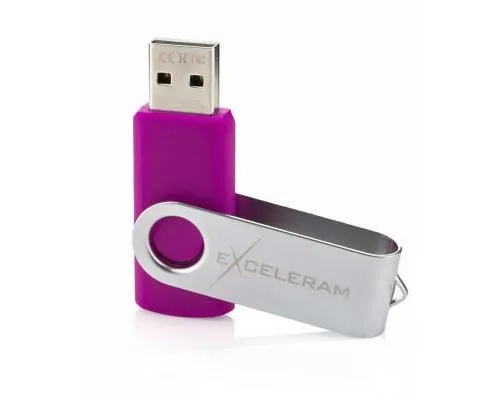 USB флеш накопичувач eXceleram 32GB P1 Series Silver/Purple USB 2.0 (EXP1U2SIPU32)