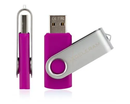 USB флеш накопичувач eXceleram 32GB P1 Series Silver/Purple USB 2.0 (EXP1U2SIPU32)