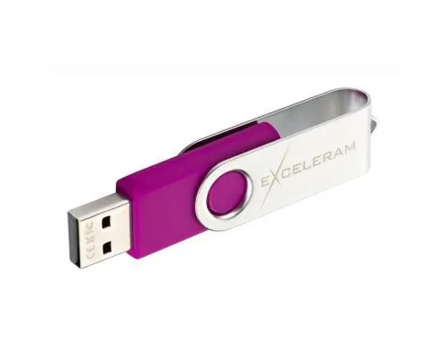 USB флеш накопичувач eXceleram 32GB P1 Series Silver/Purple USB 2.0 (EXP1U2SIPU32)