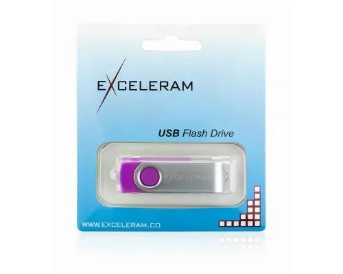 USB флеш накопичувач eXceleram 32GB P1 Series Silver/Purple USB 2.0 (EXP1U2SIPU32)