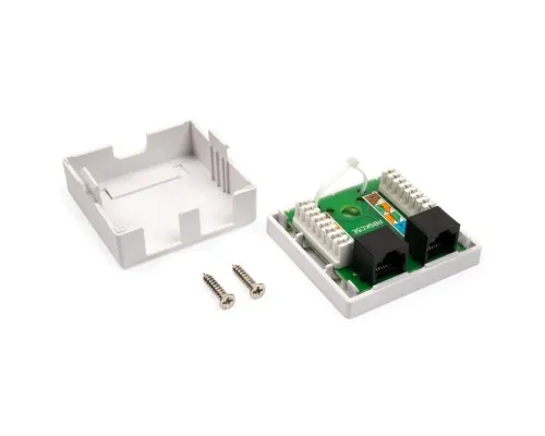 Комп'ютерна розетка RJ45x2 UTP cat.5e 8P8C Vinga (VCPRJ45O2)