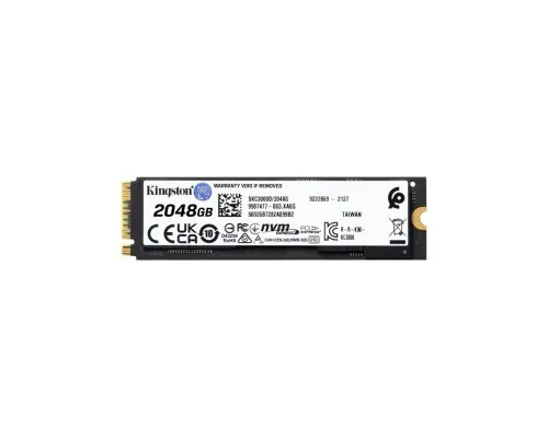 Накопичувач SSD M.2 2280 2TB Kingston (SKC3000D/2048G)