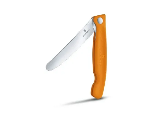 Кухонный нож Victorinox SwissClassic Foldable Paring 11 см Serrated Orange (6.7836.F9B)