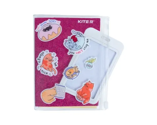 Блокнот Kite силіконова обкладинка, 80 арк., Pink cats (K22-462-1)