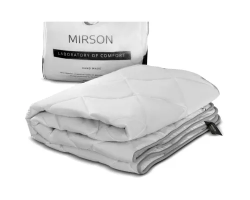 Ковдра MirSon антиалергенна EcoSilk №1301 Bianco Демісезонна 200x220 см (2200001526983)