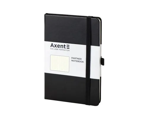 Книга записна Axent Partner, 125x195 мм, 96 аркушів, крапка, чорна (8306-01-A)