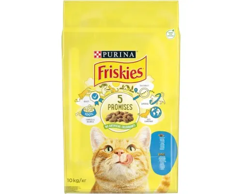 Сухой корм для кошек Purina Friskies со вкусом лосося и овощей 10 кг (5997204515469)