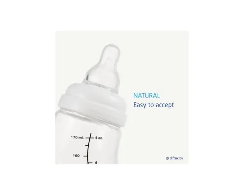 Бутылочка для кормления Difrax S-bottle Natural с силиконовой соской, 170 мл (705 Ice)